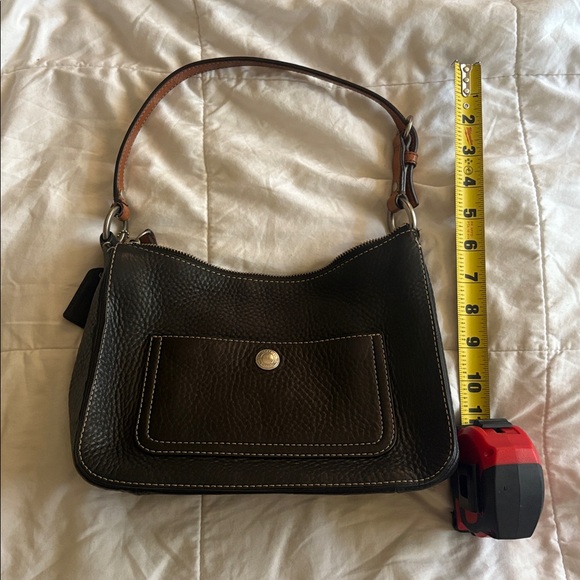 Coach Black and Tan Leather Shoulder Bag - Picture 5 of 5
